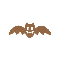 Silhueta MDF 15 cm : Morcego sorridente