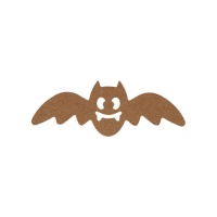 Silhueta MDF 15 cm : Morcego sorridente