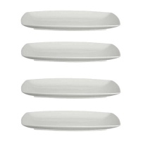 Prato retangular branco 35,7 x 24,3 cm - Vessia - 4 unidades