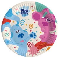 Pratos de Blue Clues de cartão compostável de 23 cm - 8 unidades