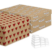 Caixa de amor retangular - 15 peças