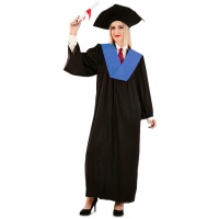 Fato de licenciado com boné e bata para adultos