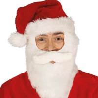 Gorro de Pai Natal com barba para adulto