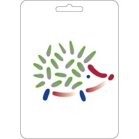 Estêncil de ouriço 15 x 21 cm - Fontorpin - 1 unidade