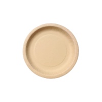 Pratos de fibra de bambu de 17 cm - 12 unidades.