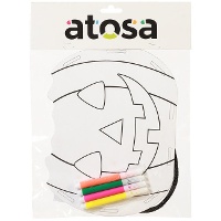 Cesta para colorir de abóbora de 20 x 15 cm