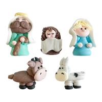 Presépio de Natal Figuras de Açúcar - Decorar - 5 unid.