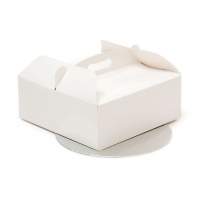 Caixa para bolo com base redonda de 33,5 x 33,5 x 12 cm - Decora