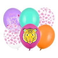 Balões de látex You Rock 30 cm - PartyDeco - 6 pcs.
