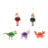 Pingentes de ninho de Natal - 5 pcs.