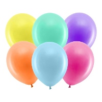 Balões de látex 30 cm pastel biodegradáveis - PartyDeco - 10 unidades