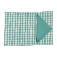 Jogo americano individual 48 x 33 cm xadrez vichy com guardanapo - 1 unidade
