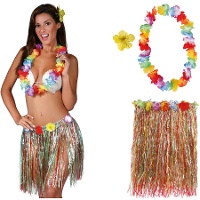Conjunto havaiano com saia - 3 peças