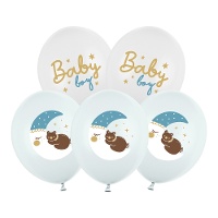 Balões de látex baby luna 30 cm - 6 unidades