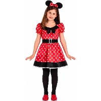 Fato de ratinho minnie com orelhas para menina