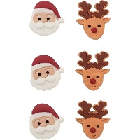 Figuras de açúcar de Natal - PME - 6 unidades