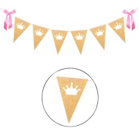 Galhardete dourado princesa - 2,5 m