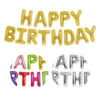 Balão de letras Happy Birthday de 41 cm - Amber