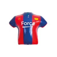 Balão t-shirt de futebol vermelho e azul 68 cm