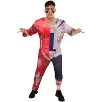 Fato de jogador de futebol zombie para homem