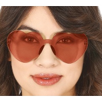 Óculos de coração transparentes