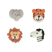 Figuras de açúcar de animais do Safari - FunCakes - 12 unidades