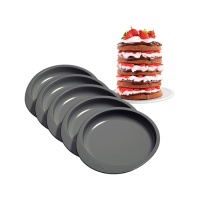 Formas redondas em aço para layer cake de 15 x 15 x 1,9 cm - Wilton - 5 unidades