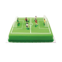 Decoração para bolo de futebol com balizas - PME - 9 unidades