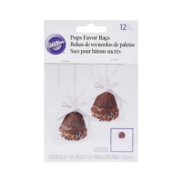 Sacos plásticos transparentes com fitas - Wilton - 12 pcs.