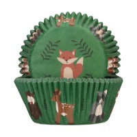 Cápsulas para cupcakes de animais da floresta - FunCakes - 48 unidades