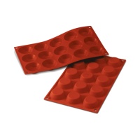 Forma de silicone para tarteletes de chocolate 30 cm - Silikomart - 15 cavidades