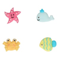 Figuras de açúcar de animais marinhos - FunCakes - 8 peças
