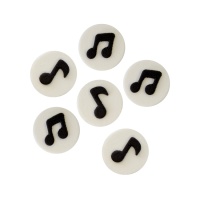 Figuras de açúcar de notas musicais - PME - 6 unidades