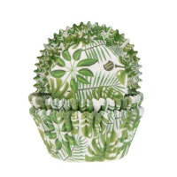 Cápsulas de cupcake de folhas verdes - House of Marie - 50 unidades