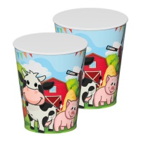 Copos Happy Farm Animals 270 ml - 8 peças