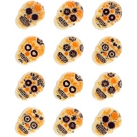 Caveiras Dia de los Muertos figuras de chocolate branco - 12 unidades