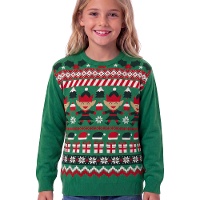 Suéter de Natal de elfo para criança