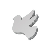 Figura de esferovite de pomba branca - 22 x 27 cm