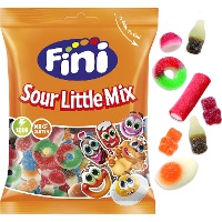 Saco sortido de mini jujubas e alcaçuz com pica pica - Fini Little mix - 90 gr