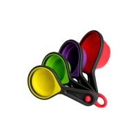 Copos medidores de silicone dobráveis - Pastkolor - 4 unid.