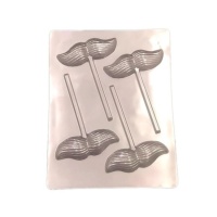 Molde de bigode de chocolate 18,5 x 24,5 cm - Pastkolor - 4 cavidades