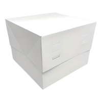 Caixa para bolos 24,5 x 24,5 x 20 cm, regulável em 4 alturas.