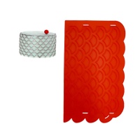 Molde de decoração Merletto para pasta de açúcar de silicone - 11,5 x 19 cm - Modecor