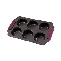 Forma de aço para cupcakes 37,5 x 21,5 cm - Pastkolor - 6 cavidades