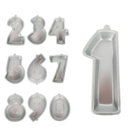 Forma de alumínio para bolos com números 33 x 21 cm - Pastkolor