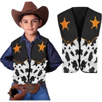 Colete de xerife cowboy infantil