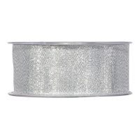 Fita Decorativa Glam Silver 3,8 cm - 20 m