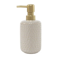 Dispensador de sabão gravado natural de 13,5 cm