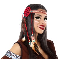 Fita indiana com pormenor vermelho