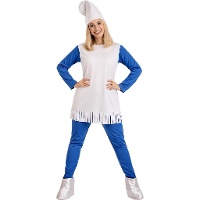 Fato de duende azul para mulher